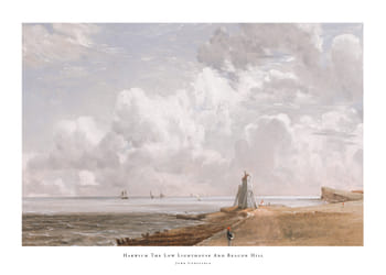 Póster Harwich The Low Lighthouse And Beacon Hill By John Constable