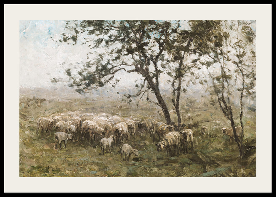 Een Kudde Schapen By William Charles Estall-12