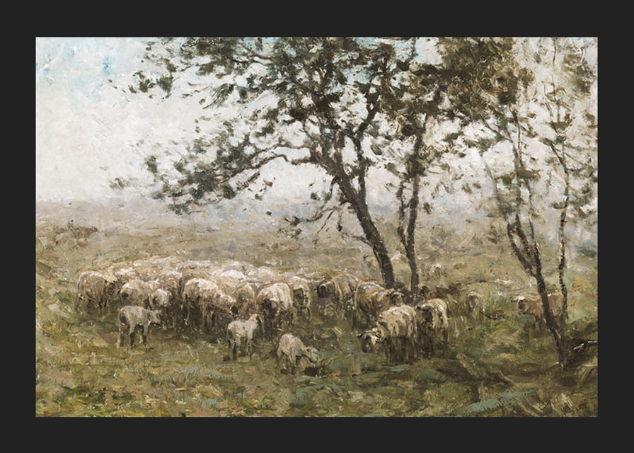 Een Kudde Schapen By William Charles Estall-12