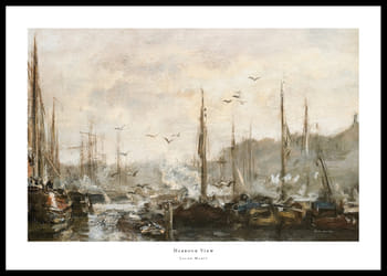 Poster Harbour View By Jacob Maris