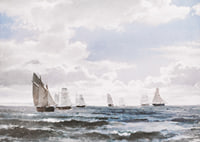 Sejlskibe I Sundet Syd For Kronborg By Carl Frederik Sørensen-9