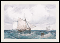 A Cutter And Other Shipping In A Breeze By Richard Parkes Bonington-4