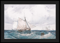 A Cutter And Other Shipping In A Breeze By Richard Parkes Bonington-6