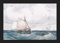 A Cutter And Other Shipping In A Breeze By Richard Parkes Bonington-7
