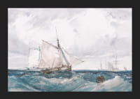 A Cutter And Other Shipping In A Breeze By Richard Parkes Bonington-7