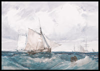 A Cutter And Other Shipping In A Breeze By Richard Parkes Bonington-8