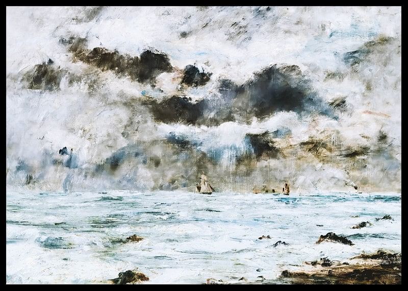 La Côte à Trouville By Eugène Louis Boudin-12