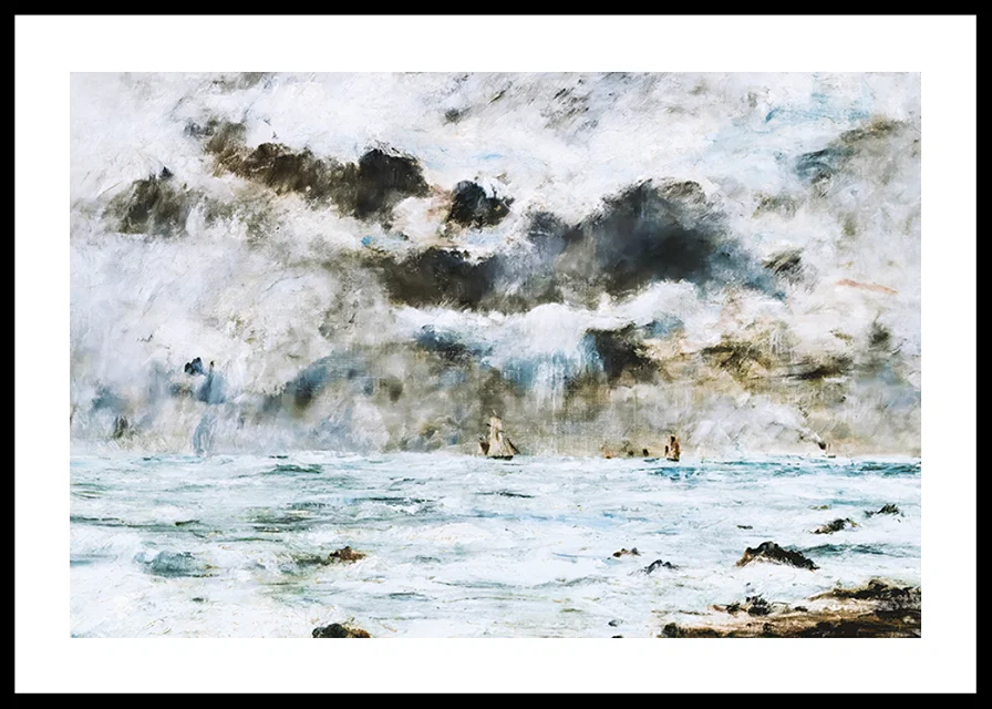 La Côte à Trouville By Eugène Louis Boudin-12