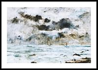 La Côte à Trouville By Eugène Louis Boudin-0