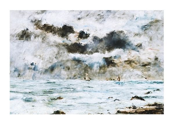 Plagát La Côte à Trouville By Eugène Louis Boudin