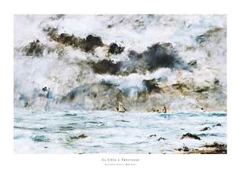 Poster La Côte à Trouville By Eugène Louis Boudin