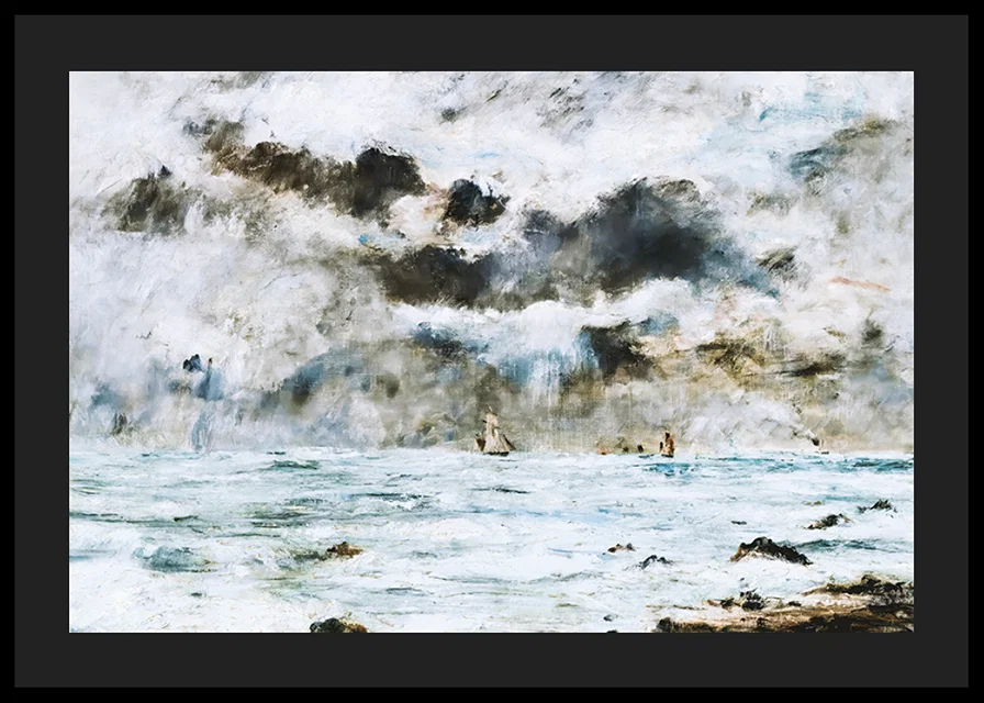 La Côte à Trouville By Eugène Louis Boudin-12