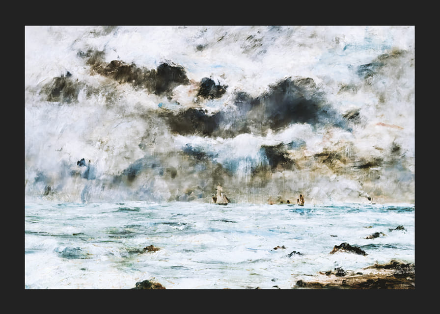 La Côte à Trouville By Eugène Louis Boudin-12