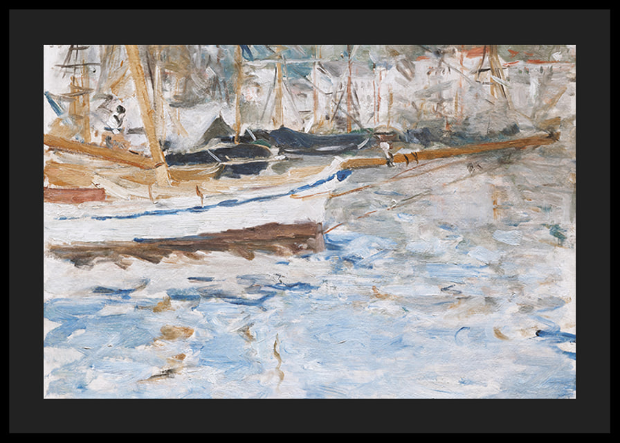 The Port Of Nice By Berthe Morisot-12