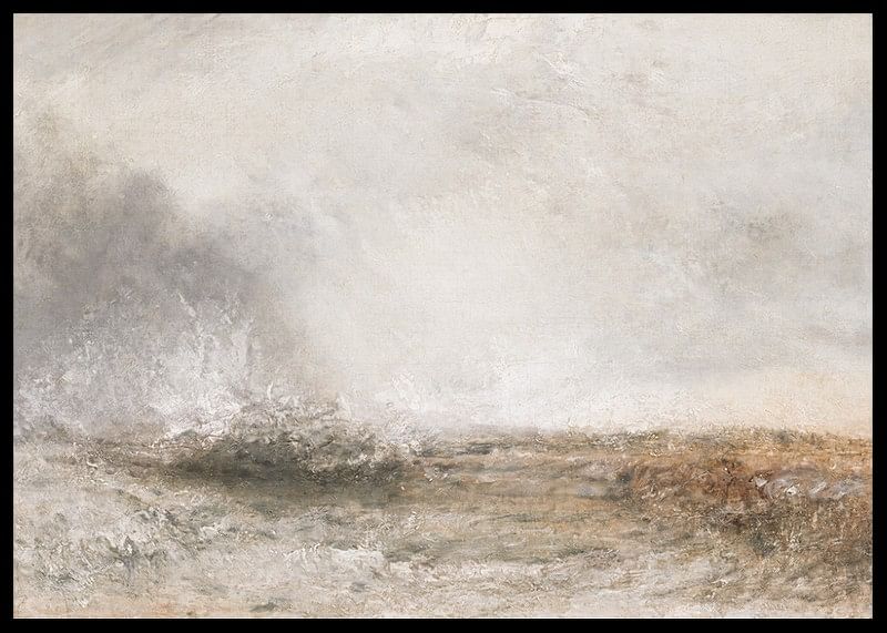 Stormy Sea Breaking On A Shore By Joseph Mallord William Turner-12