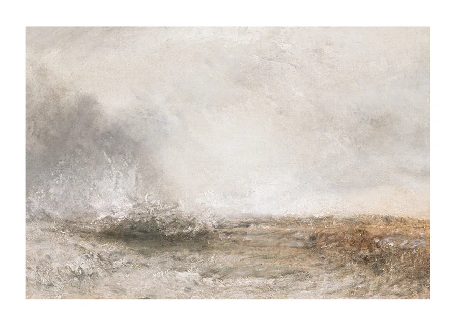 Stormy Sea Breaking On A Shore By Joseph Mallord William Turner-12