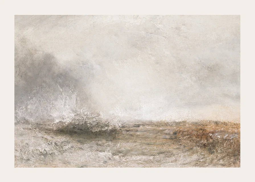 Stormy Sea Breaking On A Shore By Joseph Mallord William Turner-12