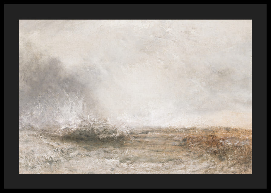 Stormy Sea Breaking On A Shore By Joseph Mallord William Turner-12