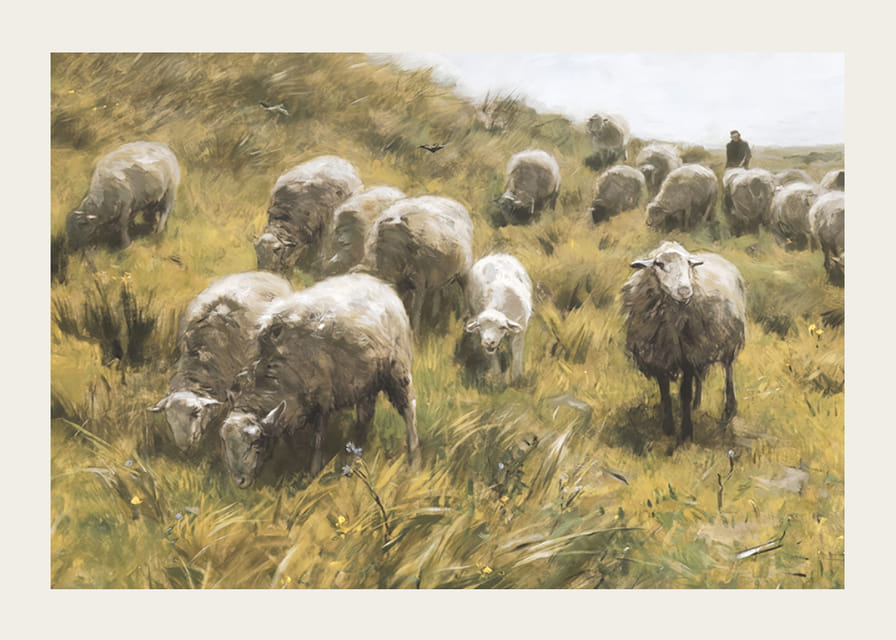 Op De Duinen By Anton Mauve-12