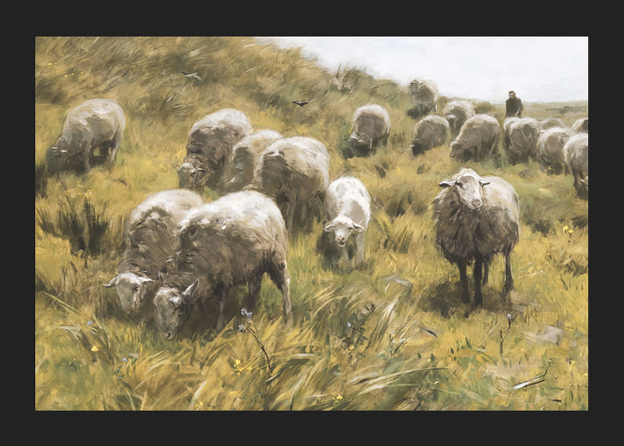 Op De Duinen By Anton Mauve-12