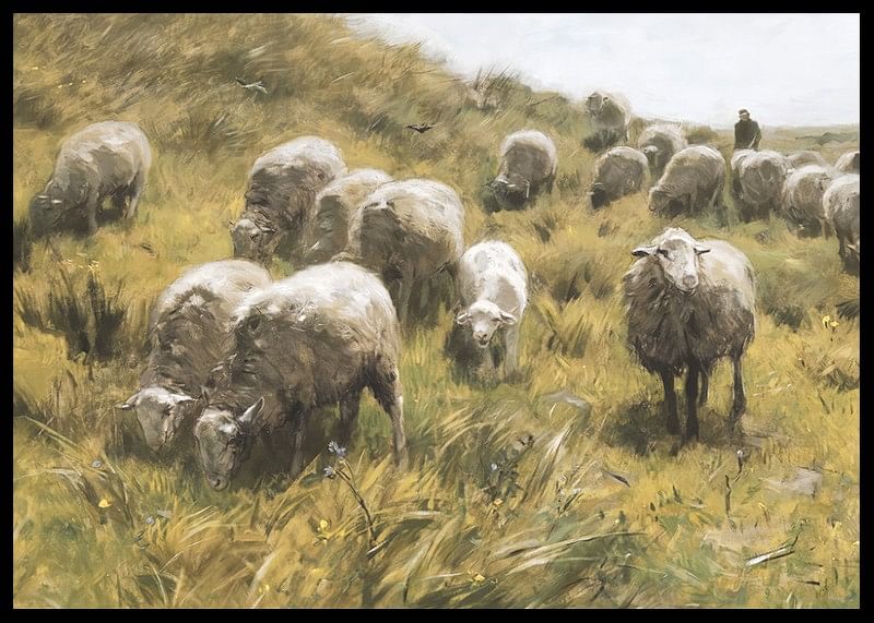 Op De Duinen By Anton Mauve-12