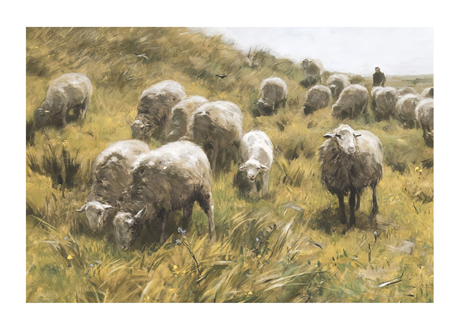 Op De Duinen By Anton Mauve-12