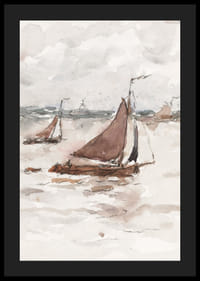 Zeilende Vissersschepen Op De Schelde By Carel Nicolaas Storm-6