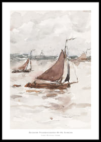 Zeilende Vissersschepen Op De Schelde By Carel Nicolaas Storm-0