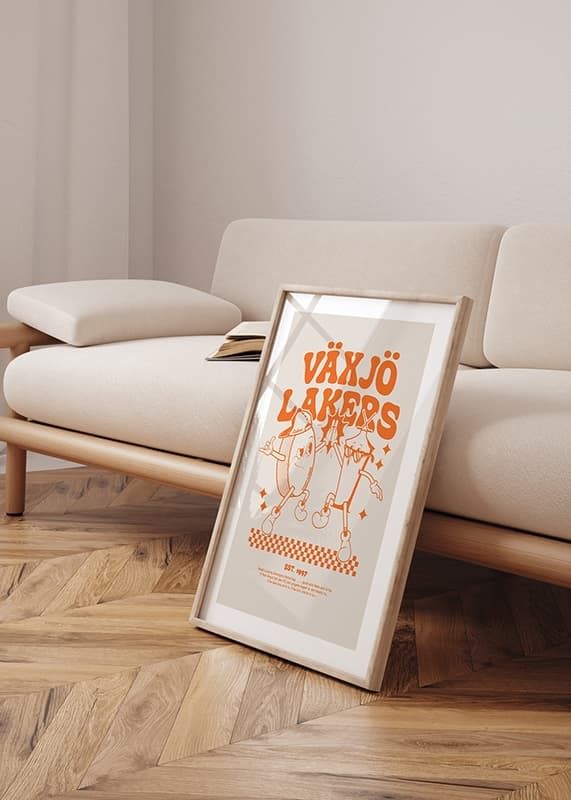 Poster Maskot Växjö Lakers crossfade