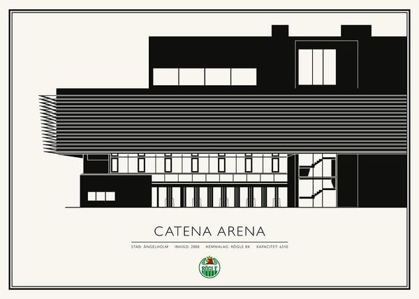 Poster Rögle BK Catena Arena Skiss 02