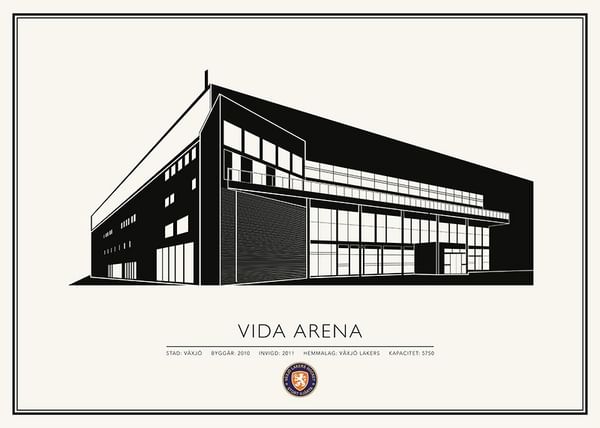Poster Vida Arena Skiss Växjö Lakers 02