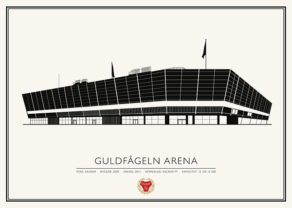Poster Guldfågeln Arena Skiss Kalmar FF 02
