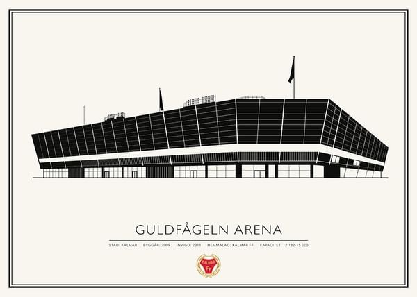 Poster Guldfågeln Arena Skiss Kalmar FF 02