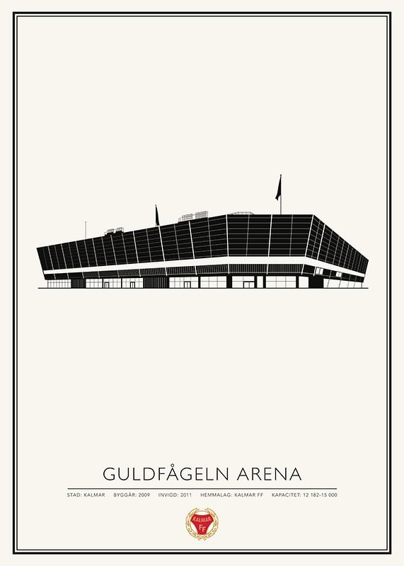 Poster Guldfågeln Arena Skiss Kalmar FF 01