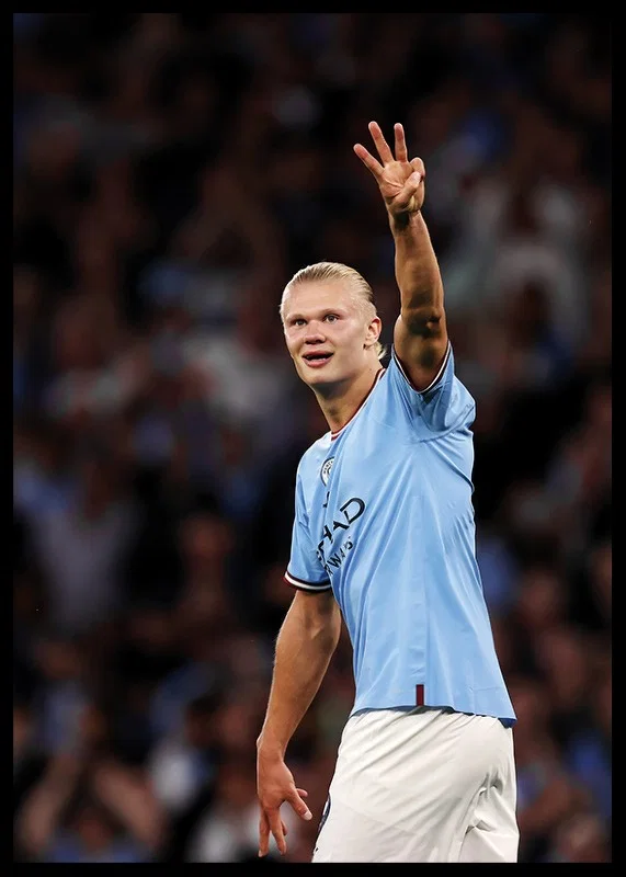 Erling Haaland football player in Manchester City, Premier League, England.-12