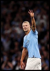 Erling Haaland piłkarz w Manchesterze City, Premier League, Anglia.-2