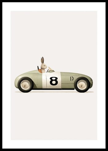 Poster Rabbit In Toy Car
