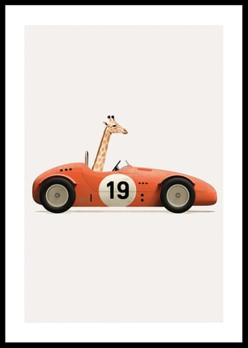Poster Giraffe In Toy Car