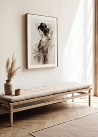 Watercolor of a female figure in profile with soft brown tones-8