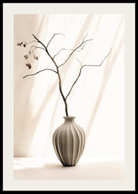 Fotografia konára v keramickej váze na svetlom pozadí-2