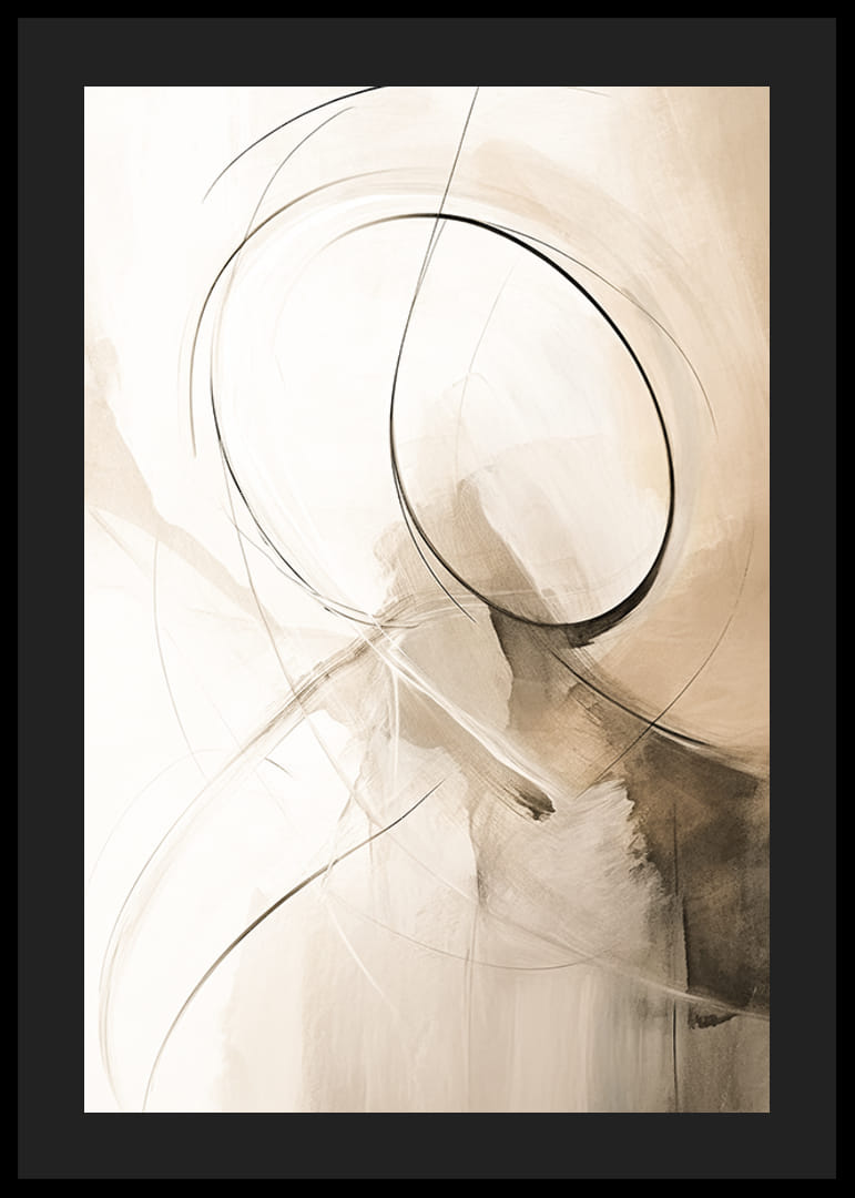 Abstrakteja viivoja ja muotoja beigen ja ruskean sävyissä-12