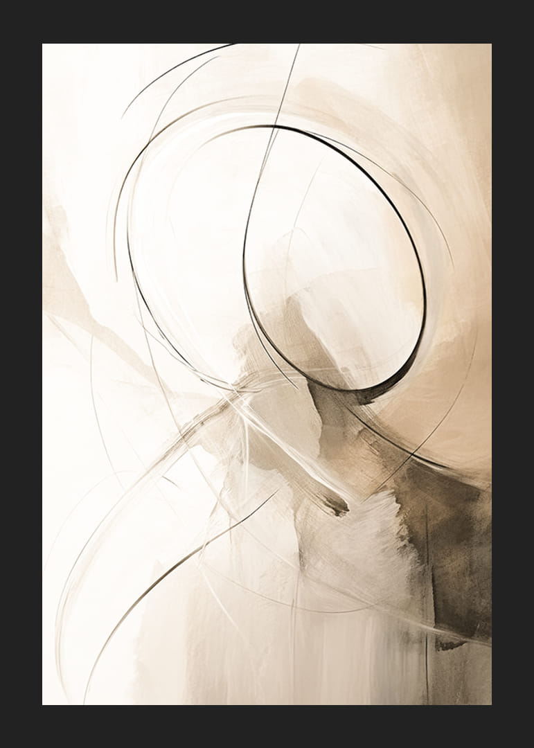 Abstrakteja viivoja ja muotoja beigen ja ruskean sävyissä-12