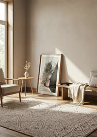 Olive tree in wooden barrel against white plastered wall, sunny motif-8