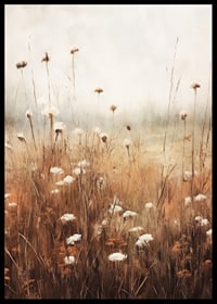 Watercolor of dried autumn flowers and meadow grass in beige tones-6