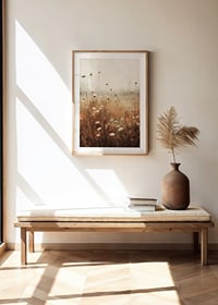 Watercolor of dried autumn flowers and meadow grass in beige tones-8