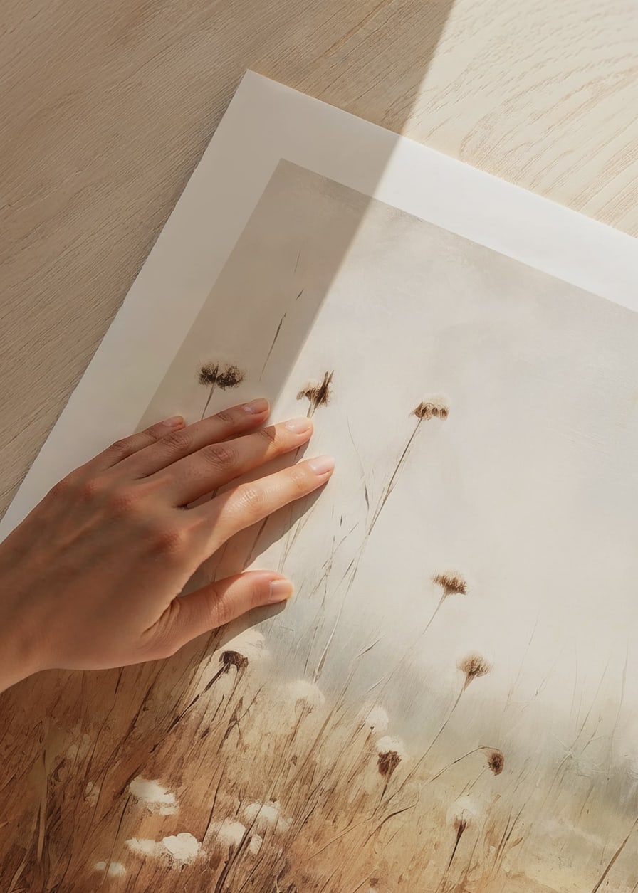 Watercolor of dried autumn flowers and meadow grass in beige tones-12