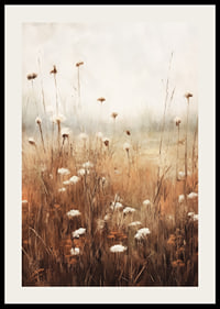 Watercolor of dried autumn flowers and meadow grass in beige tones-2