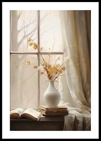 Vase And Flowers In A Window-0