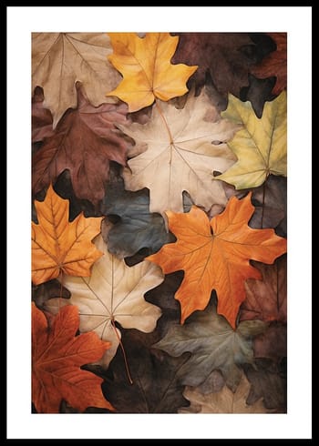 Poster Multicolored Autumn Leaves