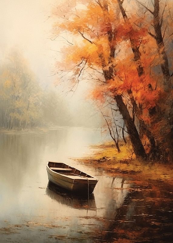 Rowing Boat In Autumn-12